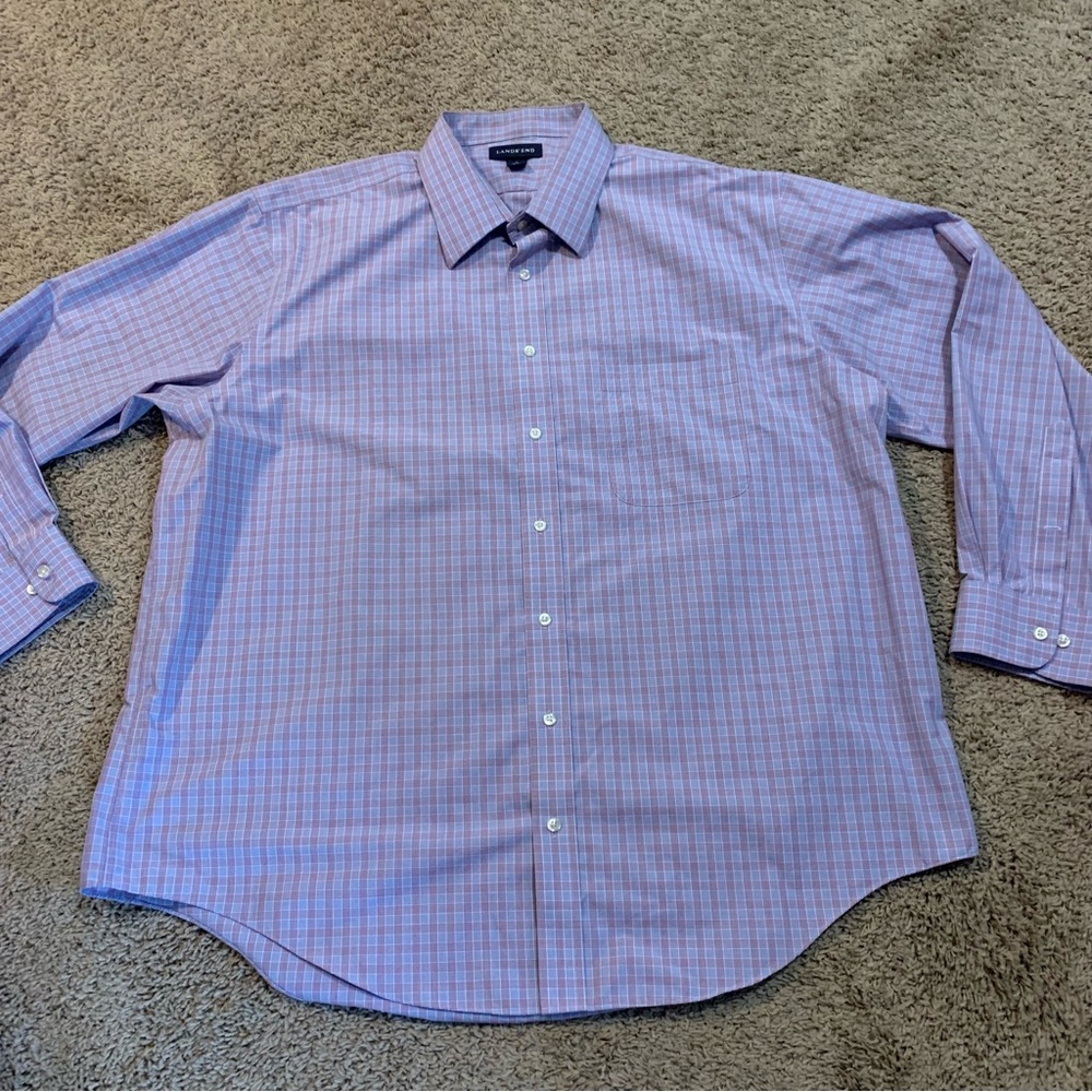 Men’s Lands’ End Dress Shirt 18 34-35